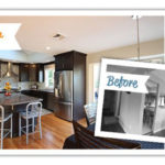 Kitchen remodel before and after photo